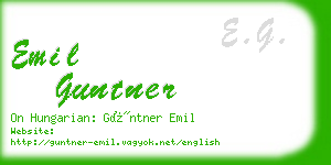 emil guntner business card